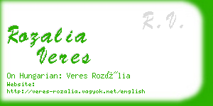 rozalia veres business card